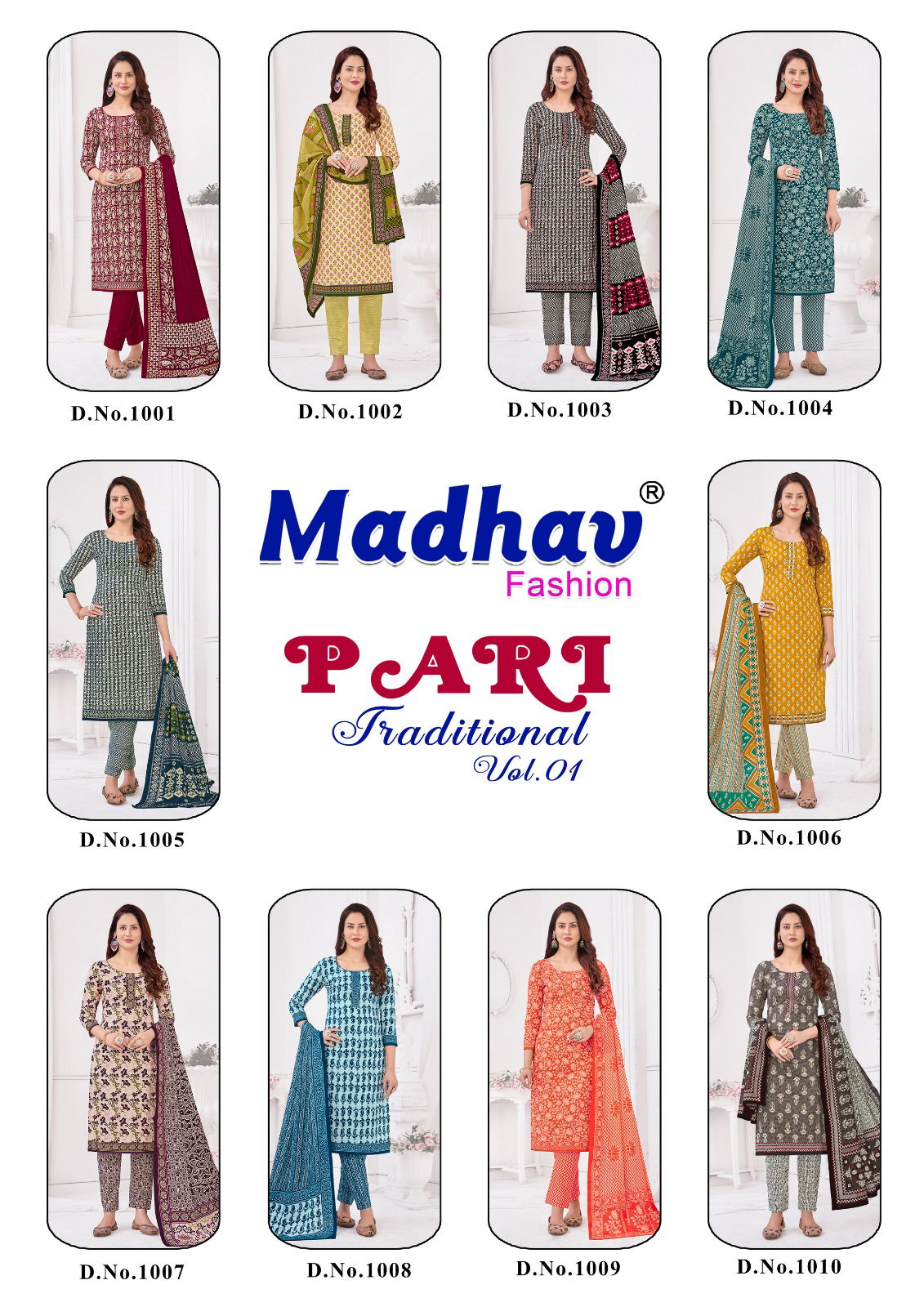 Pari Traditional Vol 1 By Madhav Readymade Printed Suits Catalog
